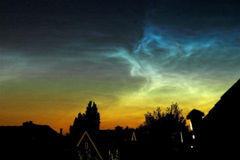 Noctilucent clouds in Kloetinge, the Netherlands